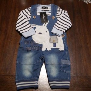 NWT Baby Boy Overall Fall Winter Outfit
